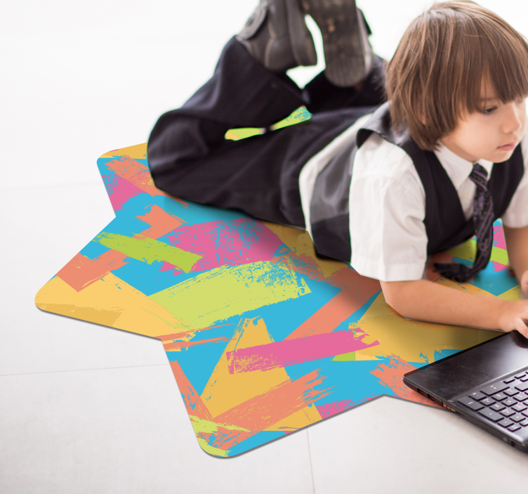 Vinil podovi geometrijski šarene apstraktne oblike - TenStickers