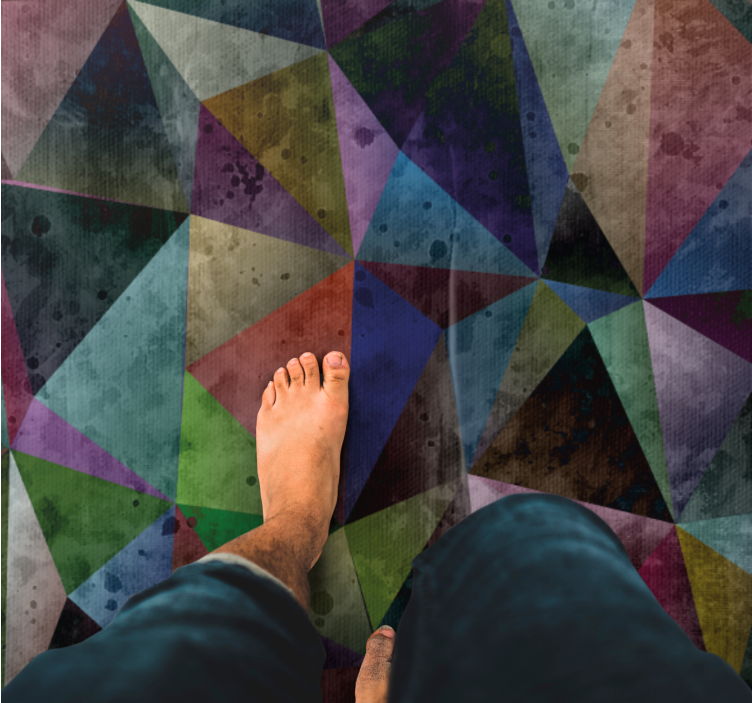 Vinil podovi geometrijski šareni trokutasti mozaik - TenStickers