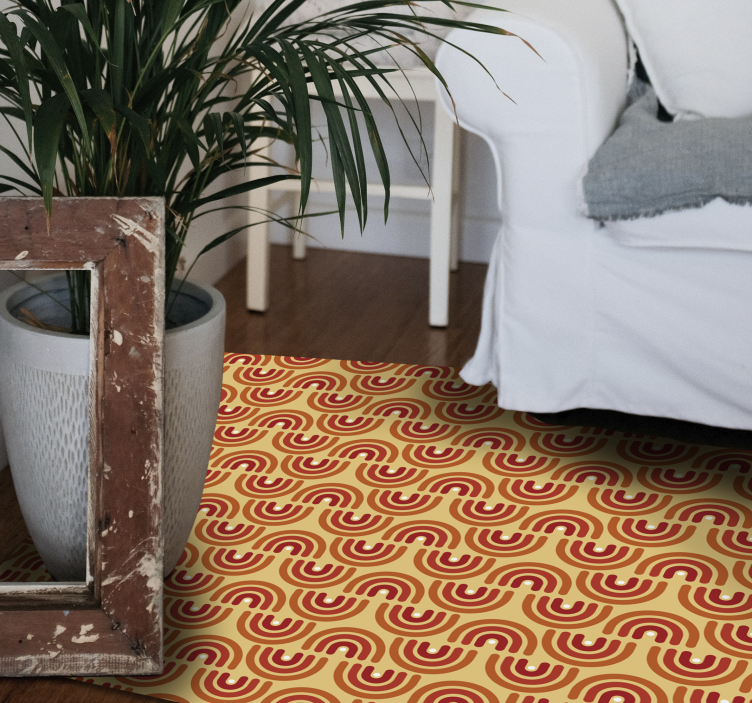 Vinil podovi geometrijski šareni uzorak valova - TenStickers