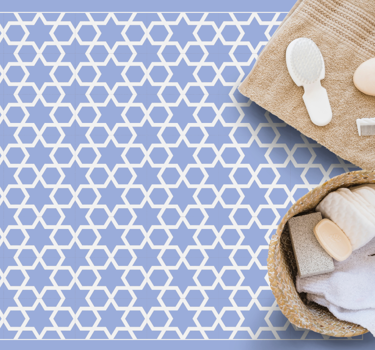 Vinil podovi geometrijski šesterokutni zvjezdani motiv - TenStickers