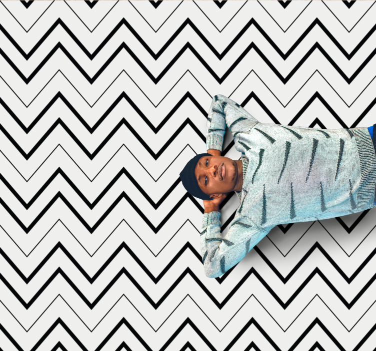 Vinil podovi minimalistički u stilu chevron uzorka - TenStickers