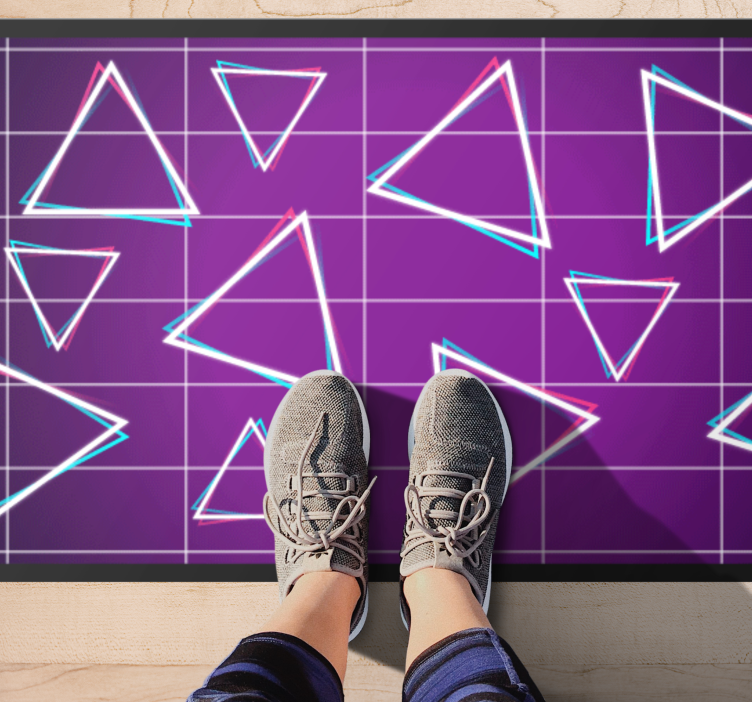 Vinil podovi geometrijski živopisni trokutasti uzorak - TenStickers