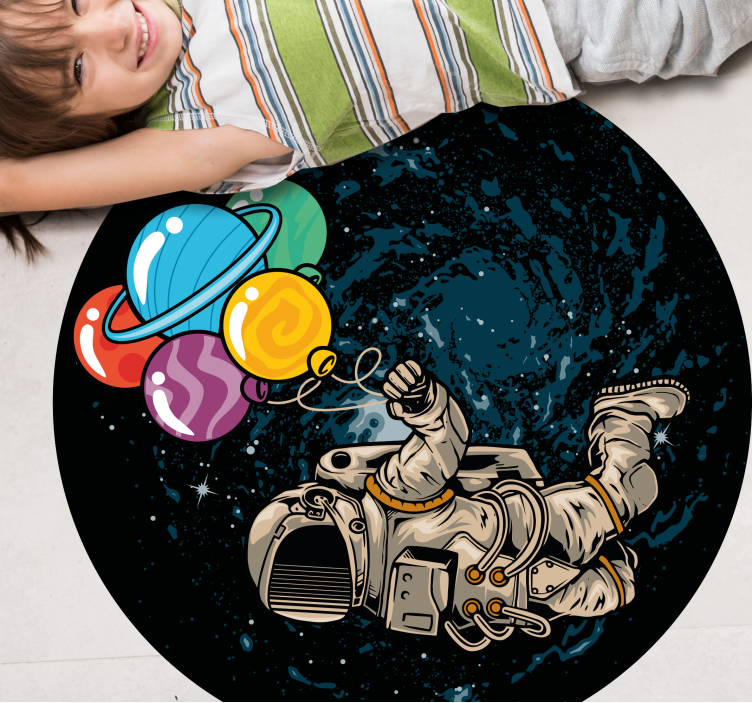 Drugi vinil podovi astronaut s balonima - TenStickers