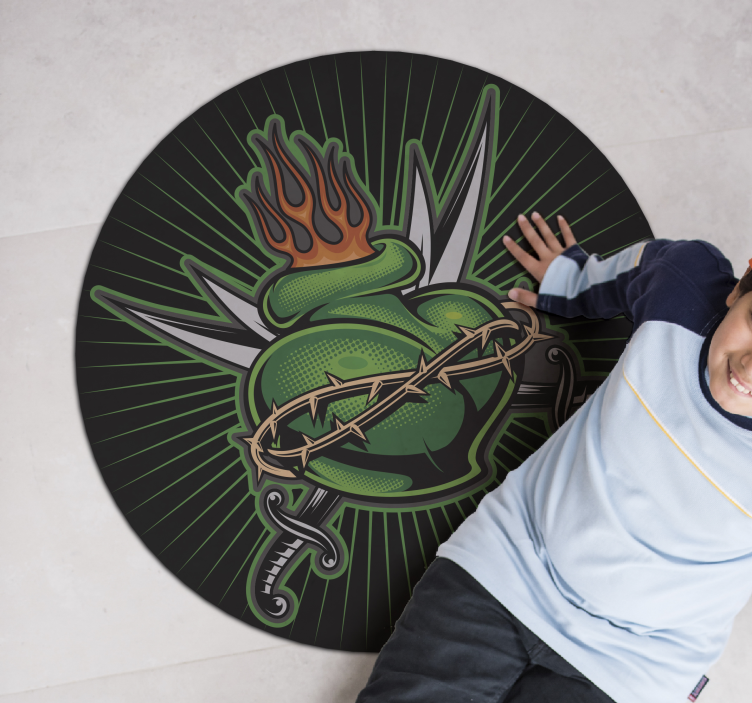 Vinil podovi igre vatreno mačevasto srce - TenStickers