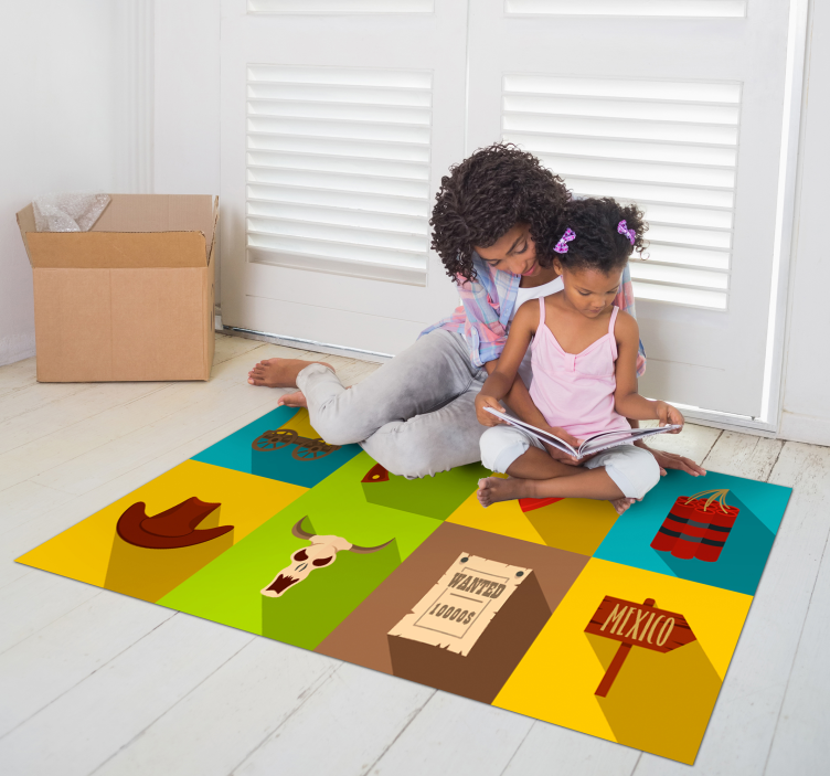 Vinil podovi igre western avantura - TenStickers