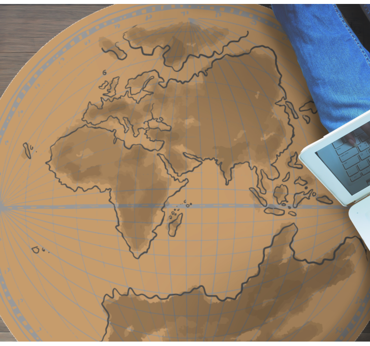 Vinil podovi karta svijeta kontura globalne karte - TenStickers