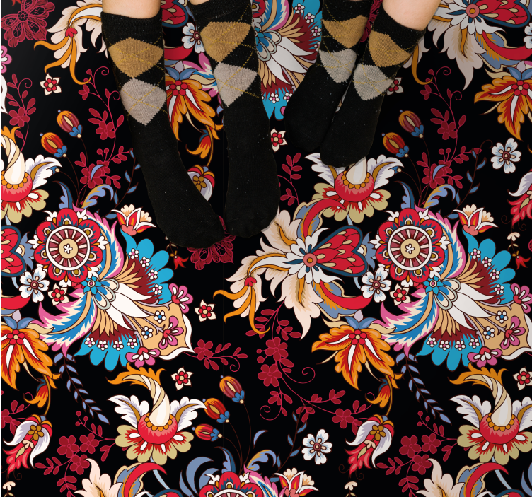 Vinil podovi mandala botanička inspiracija - TenStickers