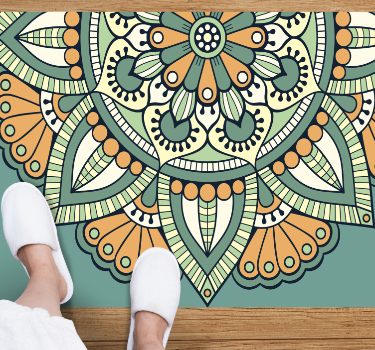 Vinil podovi mandala polucvjetni motiv - TenStickers