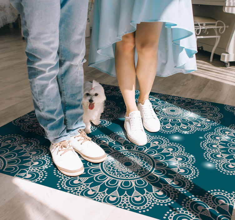 Vinil podovi mandala plavi čarobni uzorak - TenStickers