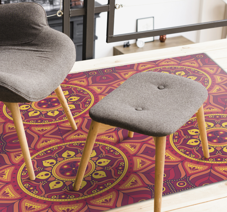 Vinil podovi mandala simetrija inspirirana mandalom - TenStickers