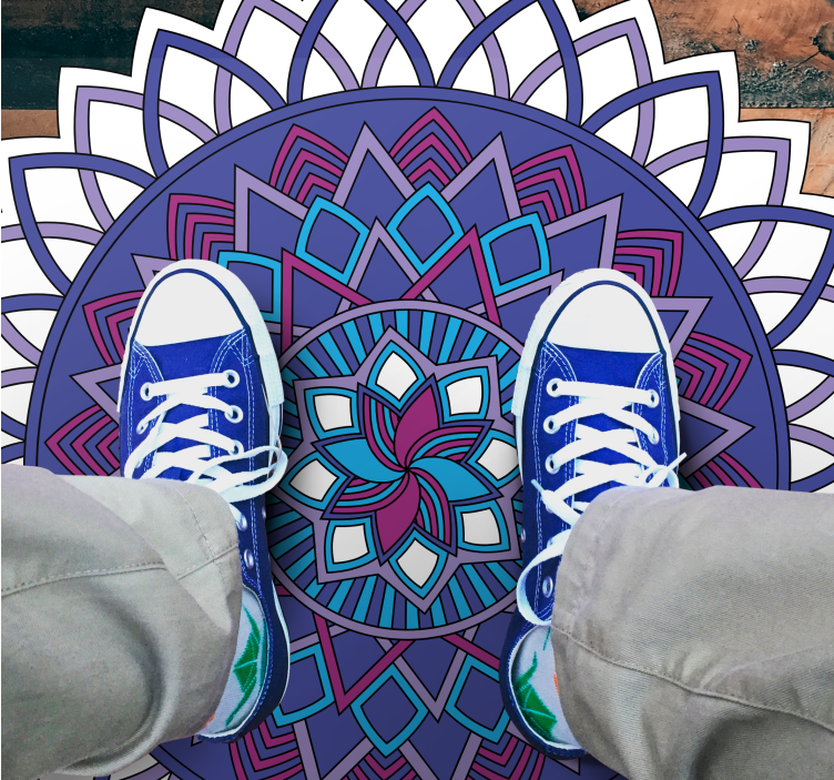 Vinil podovi mandala složeni cvjetni aranžman - TenStickers