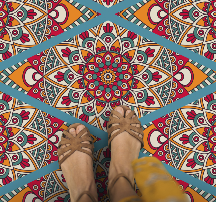 Vinil podovi mandala živahan šareni koncept - TenStickers