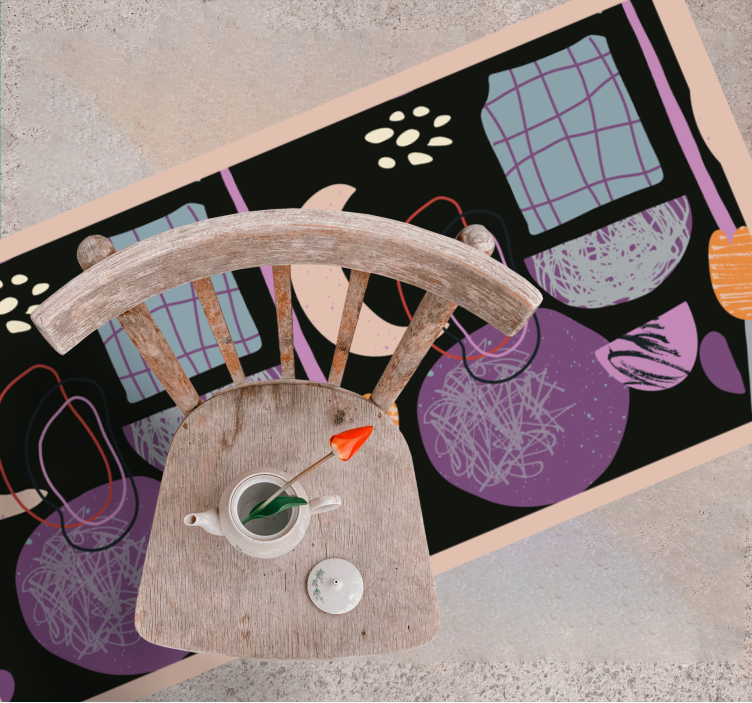 Vinil podovi moderan noćni geometrijski elementi - TenStickers