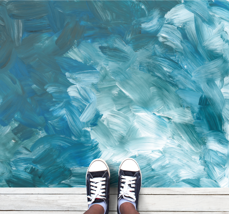 Vinil podovi minimalistički morski potezi kistom - TenStickers