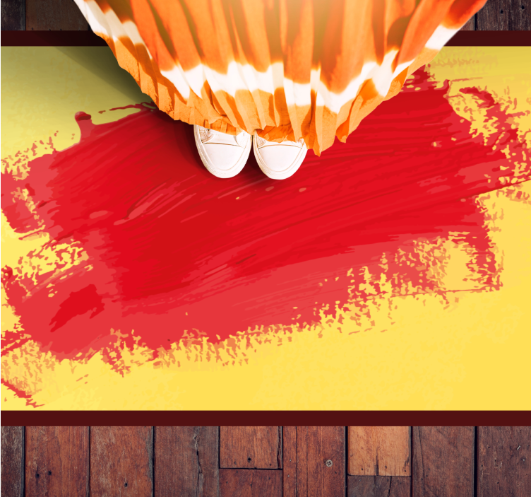 Vinil podovi moderan živahni potezi kistom - TenStickers