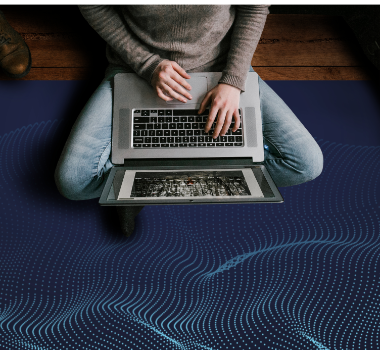 Vinil podovi moderan motiv fluidnog vala - TenStickers