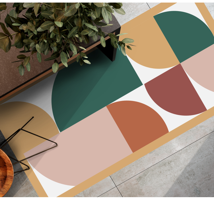 Vinil podovi moderan kutni apstraktni segmenti - TenStickers