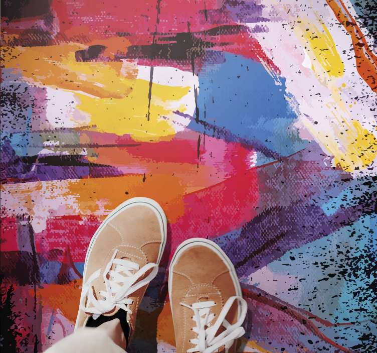 Vinil podovi moderan živopisno apstraktno prskanje - TenStickers