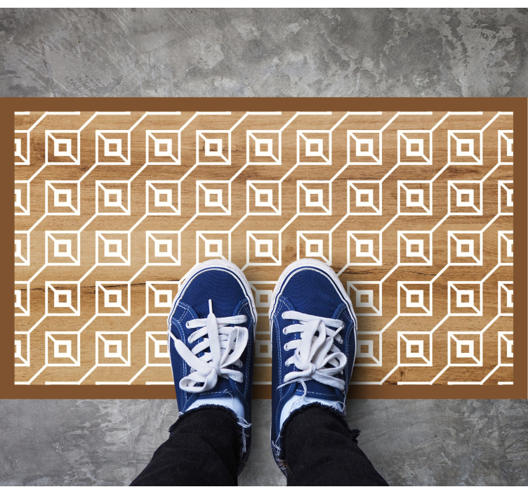 Vinil podovi efekt drva geometrijski motivi - TenStickers