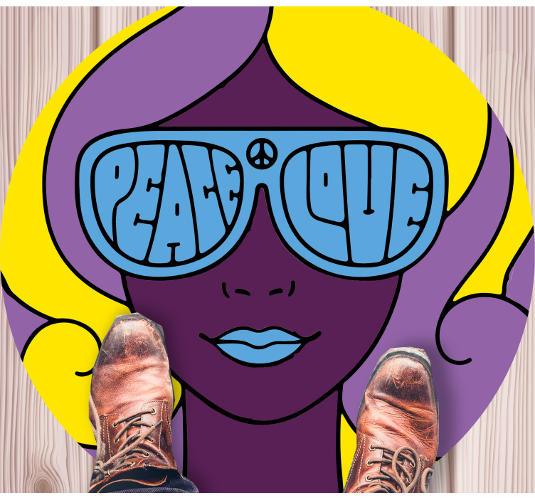 Vinil podovi tinejdžeri ikona mira i ljubavi - TenStickers