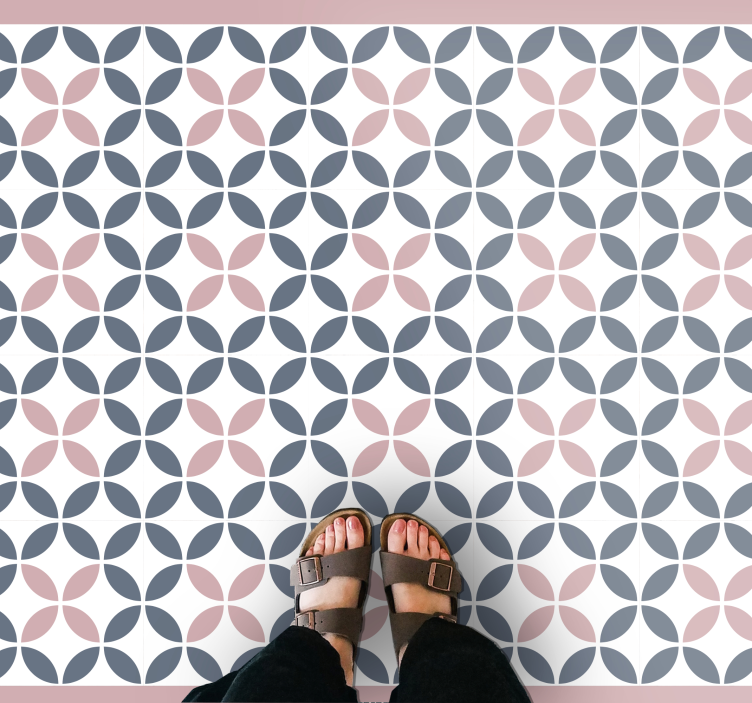 Vinil podovi mozaik okrugli bež i sivi dizajn - TenStickers