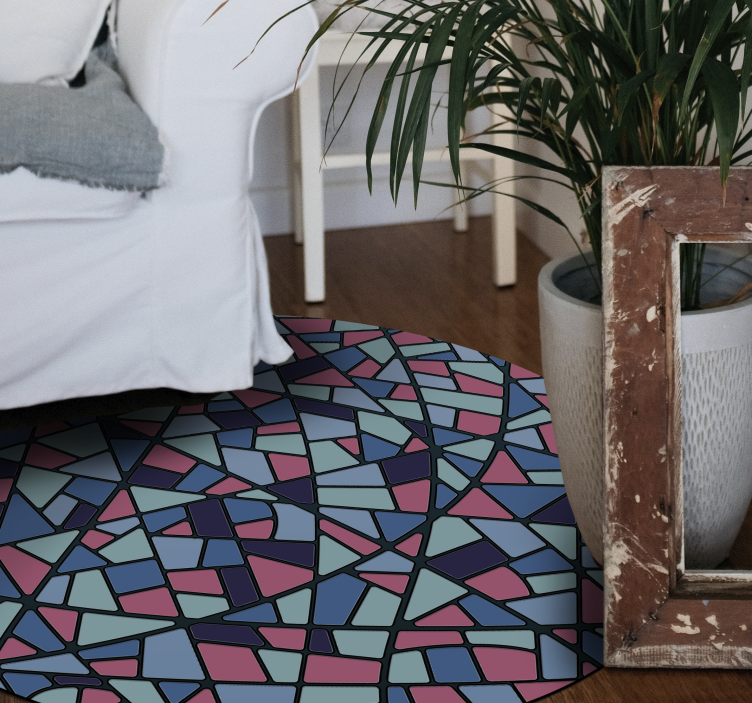 Vinil podovi mozaik šareni geometrijski aranžman - TenStickers