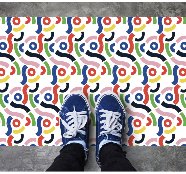 Vinil podovi mozaik živahni geometrijski oblici - TenStickers