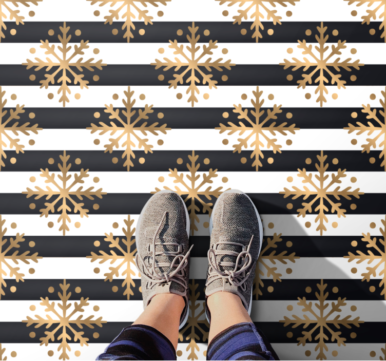 Vinil podovi Božić elegantan uzorak pahuljica - TenStickers