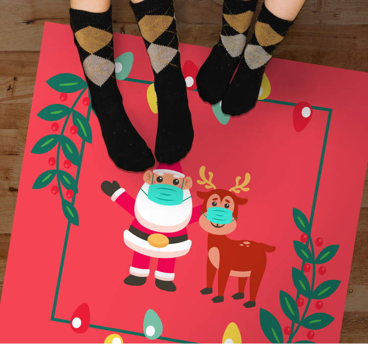 Vinil podovi Božić privjesak djeda mraza s maskom - TenStickers