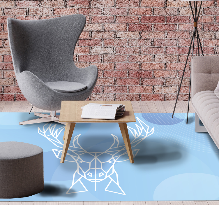 Vinil podovi životinja geometrijska glava jelena - TenStickers