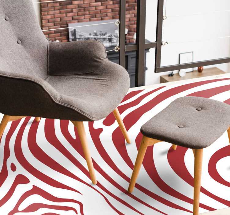 Vinil podovi otisak životinja udarni crveni valovi - TenStickers