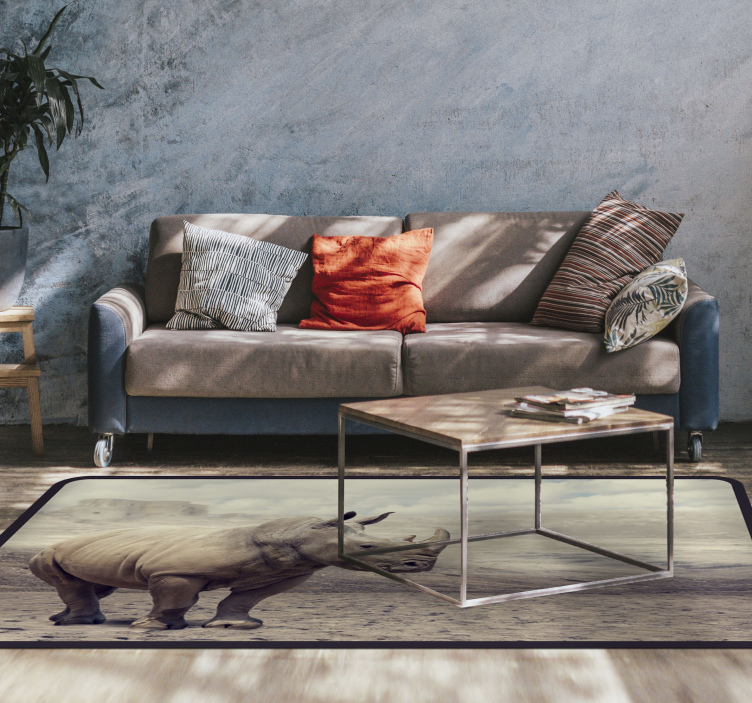 Vinil podovi životinja veličanstveni prizor nosoroga - TenStickers