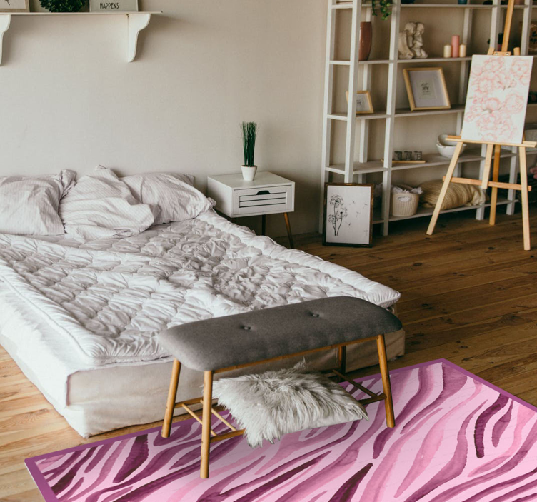 Vinil podovi otisak životinja ružičaste zebraste pruge - TenStickers