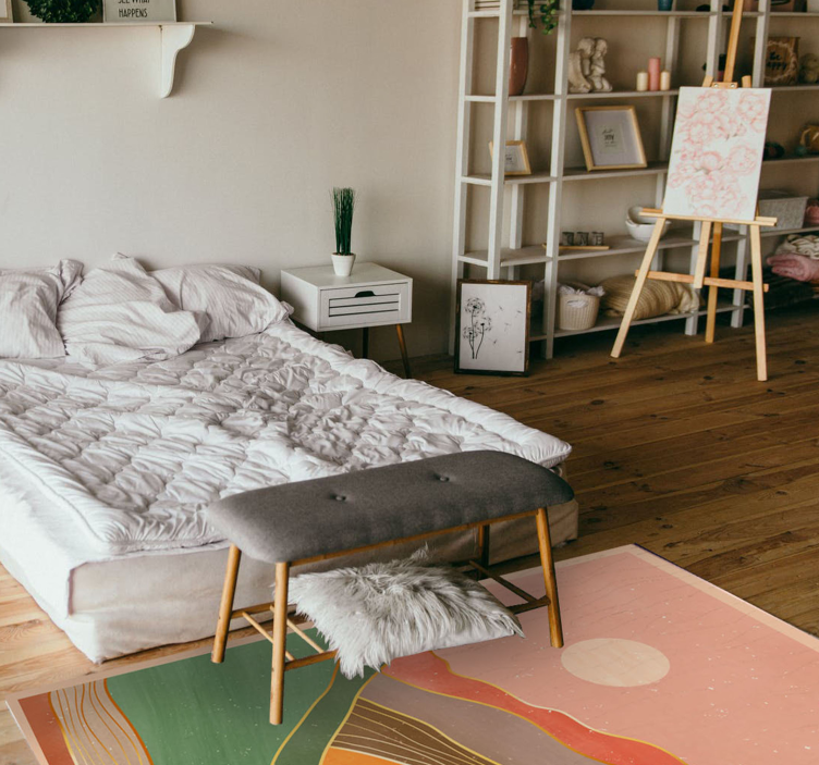 Vinil podovi moderan apstraktni planinski krajolik - TenStickers