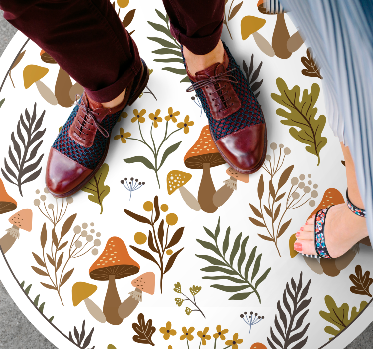 Vinil podovi cvijeće i biljke prekrasan motiv gljive - TenStickers