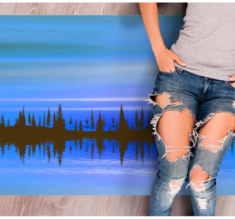 Vinil podovi priroda mješavina apstraktnog pejzaža - TenStickers