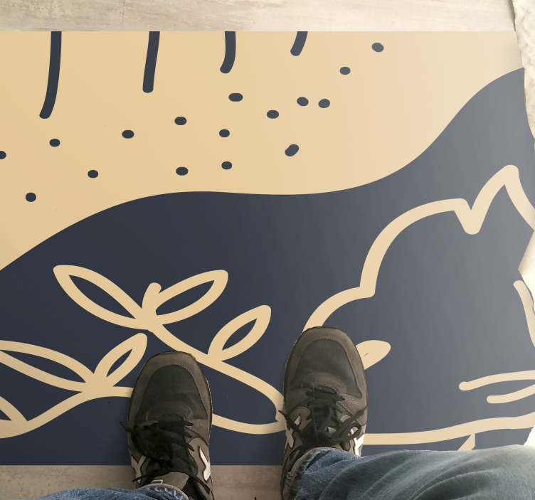 Vinil podovi priroda bež lisnati motiv - TenStickers