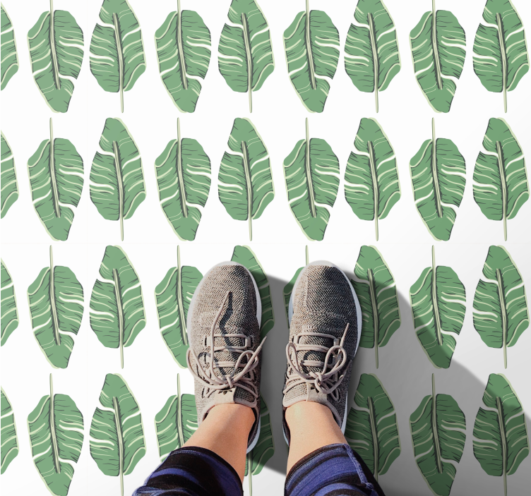 Vinil podovi priroda raskošni motiv lišća - TenStickers