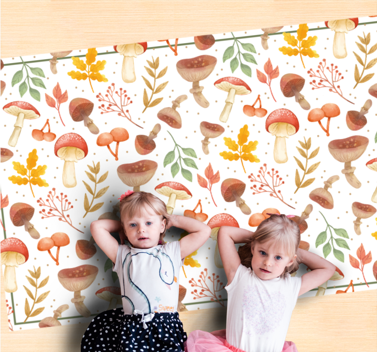 Vinil podovi priroda šareni elementi gljiva - TenStickers