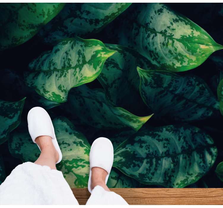 Vinil podovi priroda živahno zeleno lišće - TenStickers