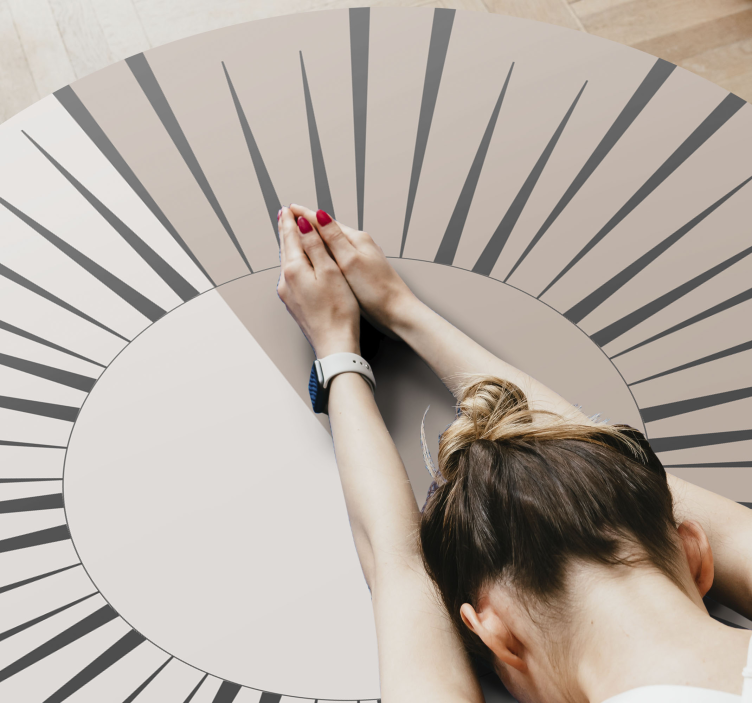 Vinil podovi prugasta kružni dizajn sunburst-a - TenStickers