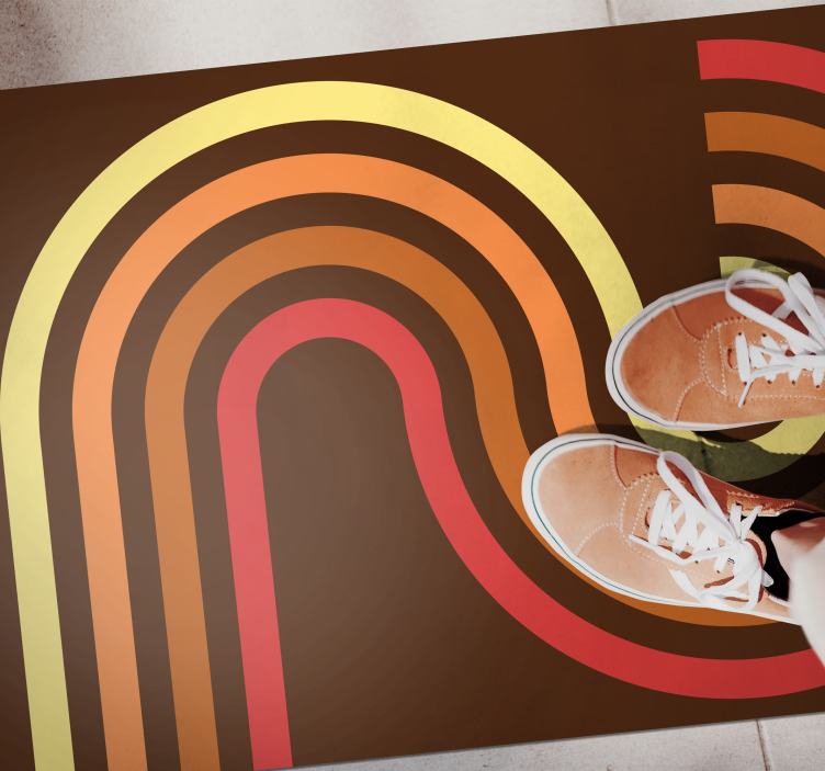 Vinil podovi berba retro pruge - TenStickers