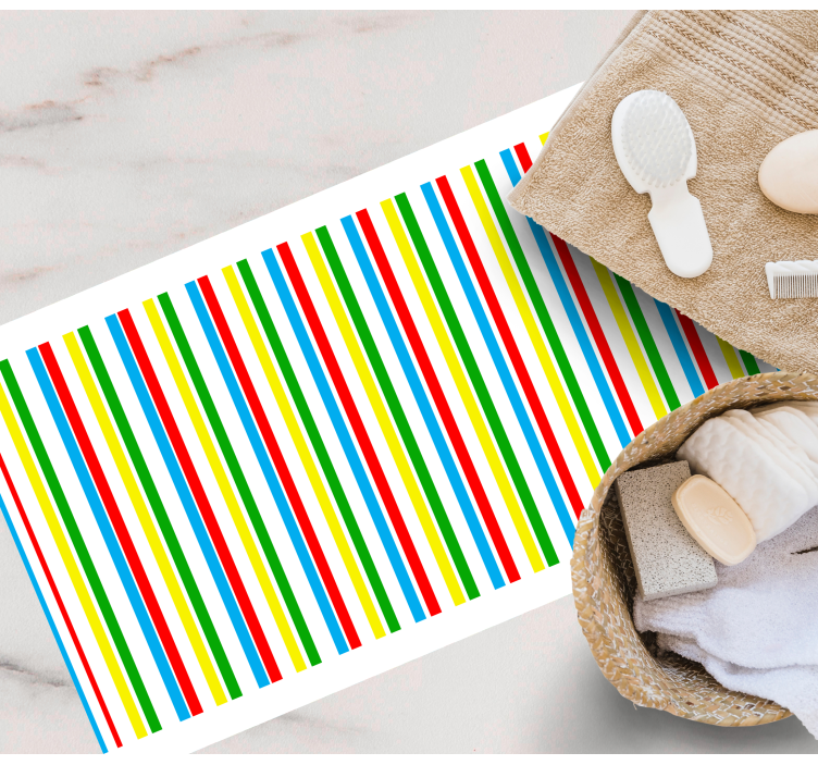 Vinil podovi prugasta šareni vertikalni uzorak - TenStickers