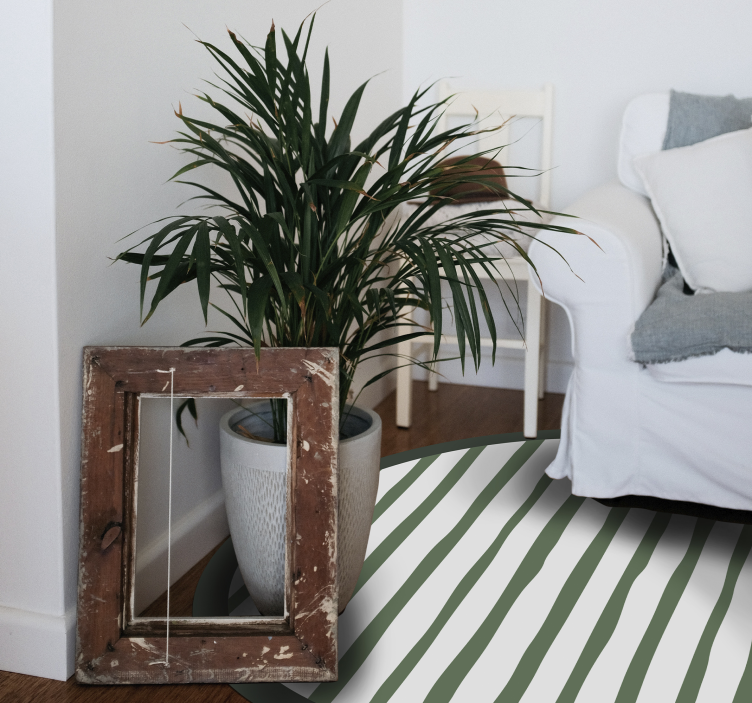 Vinil podovi kružni zeleni prugasti aranžman - TenStickers