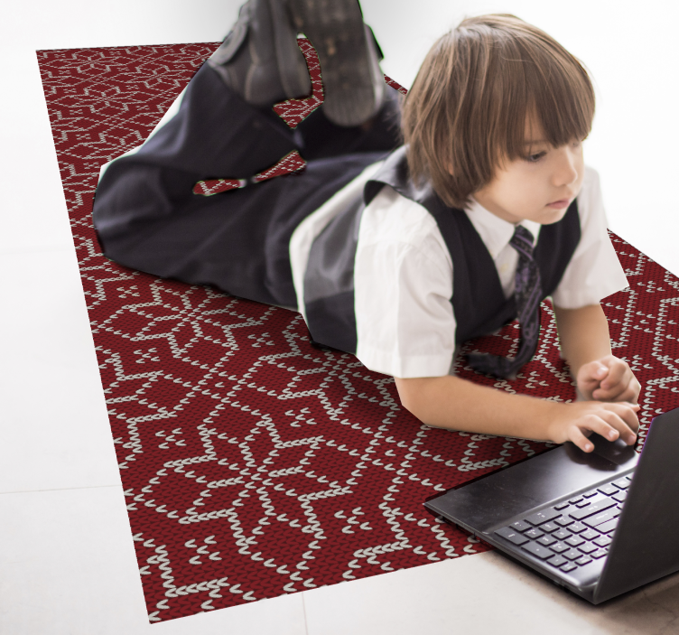 Vinil podovi rasadnici crveni ornamentalni uzorak - TenStickers