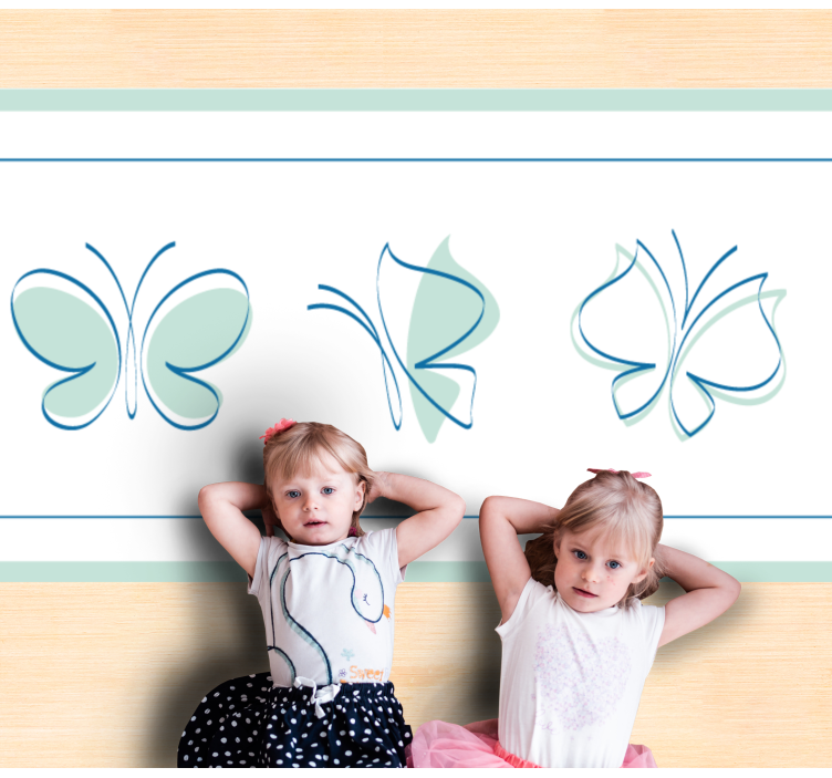 Vinil podovi životinja motiv trija leptira - TenStickers