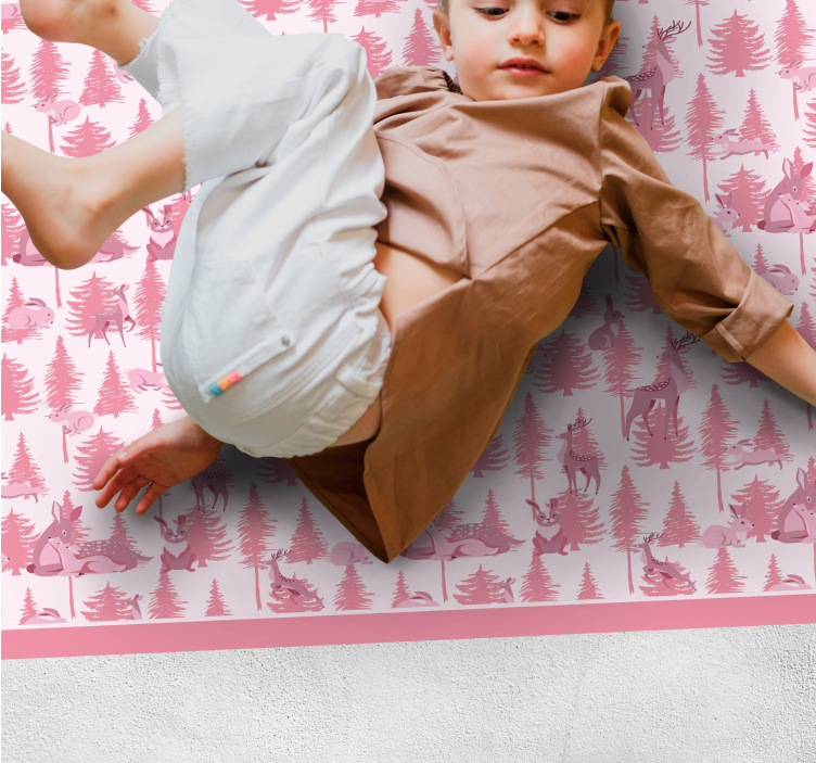 Vinil podovi rasadnici razigrani šumski prizor - TenStickers