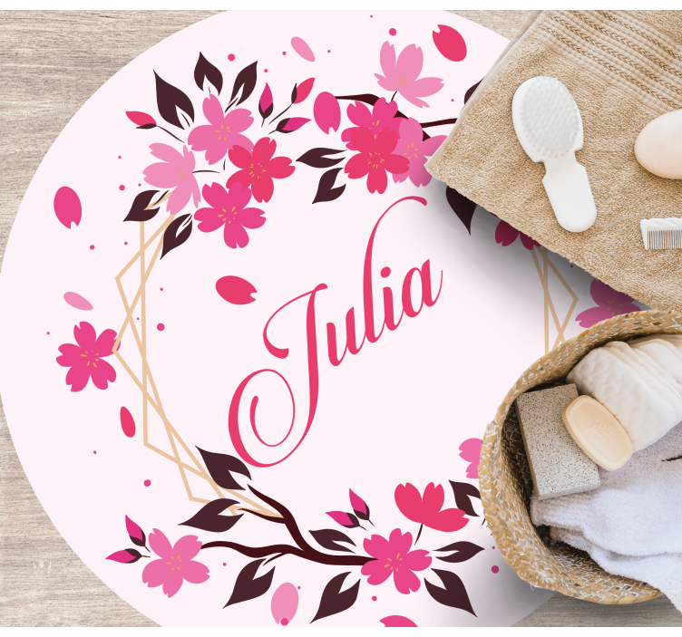 Vinil podovi spavaća soba botanička kruna s imenom - TenStickers