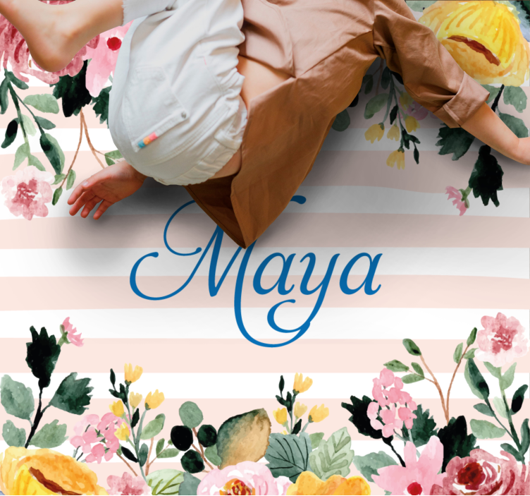 Vinil podovi spavaća soba cvjetna personalizacija - TenStickers