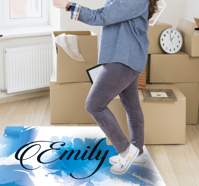 Vinil podovi tinejdžeri plava prskalica s imenom - TenStickers